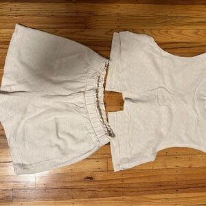 Free People Beige Swim Coverup Set